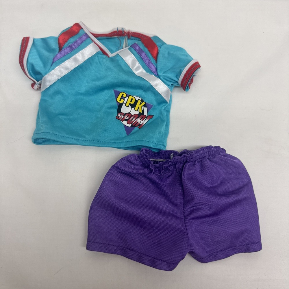Cabbage Patch Kids Vintage Sport Outfit Doll Clothes Cpk Soccer blue purple